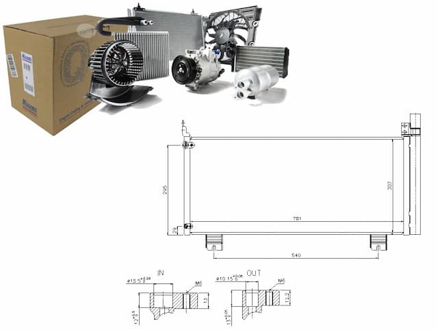 Nissens 940344 конденсатор, кондиціонер - нова запчастина