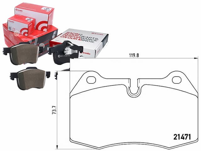 Колодки тормозное bmw 7 e38 94-01 brembo - новая запчасть