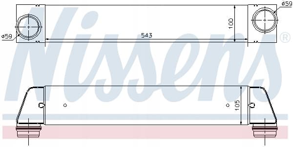 Інтеркулер nissens nis 96607 - нова запчастина