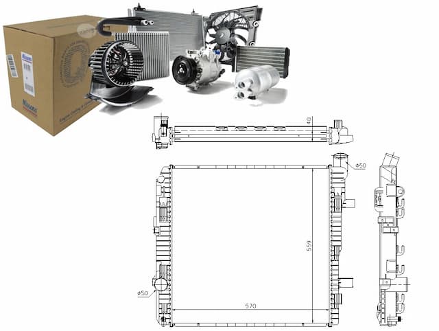 Радіатор двигуна mercedes vario om900. 917-om904. 9 - нова запчастина