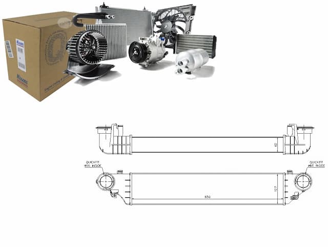 Nissens 96672 радиатор воздух наддува - новая запчасть