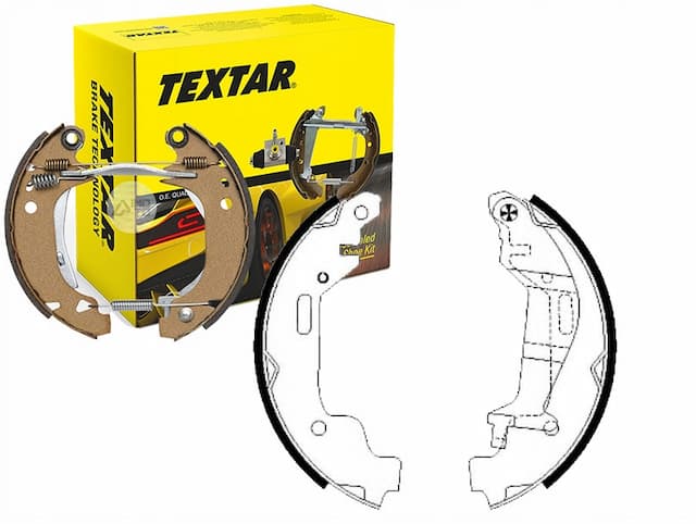 Тормозные колодки барабанные opel agila 00- textar - новая запчасть