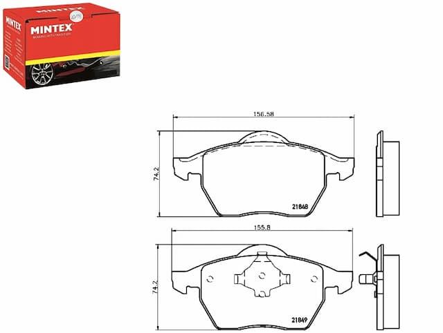 Mintex mdb1741 комплект колодок гальмівний, гальма диски - нова запчастина