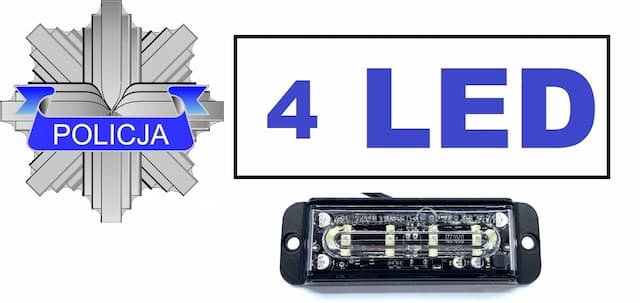 Фара стробоскоп led подсветка 4 blue полиция 12v полиция гвардия cbsp скорая помощь - новая запчасть