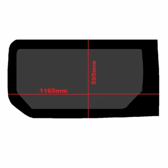 Скло бокове бік ліва nissan nv - 300 1165x595 2016 - (0173) - нова запчастина