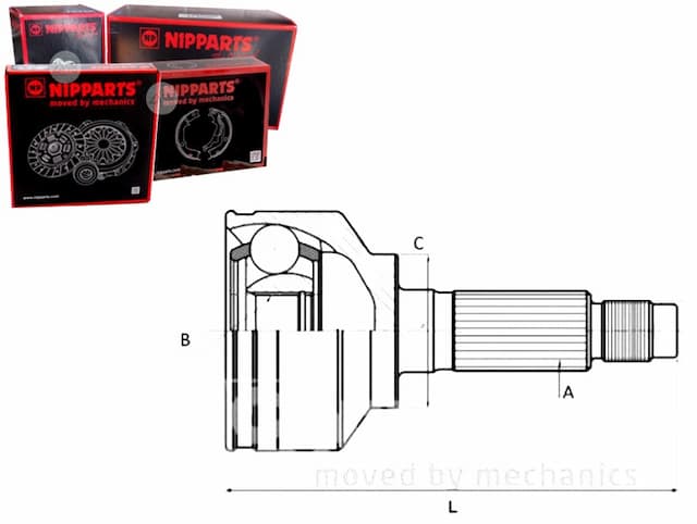 Шрус nipparts 4410158j00 4410158ja0 44 - нова запчастина