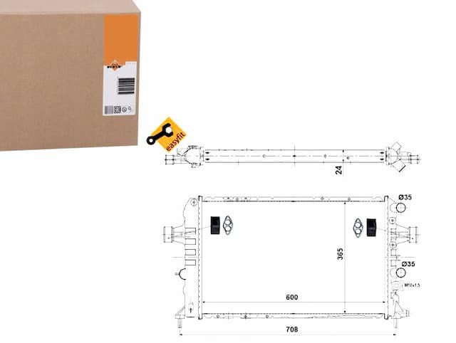 Nrf 58355 радіатор, система охолодження двигуна - нова запчастина