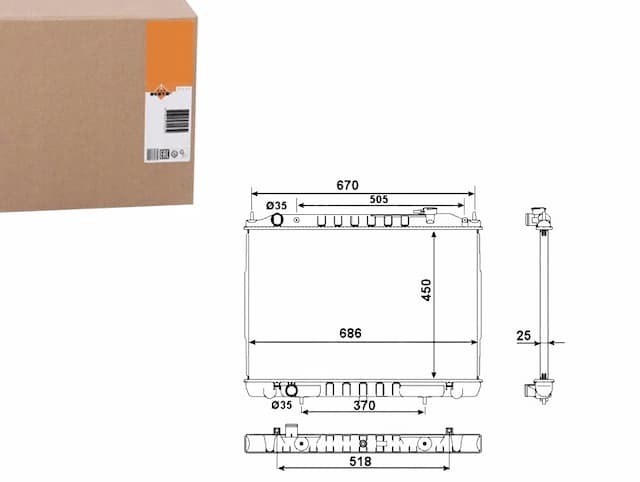 Nrf 58418 радиатор, система охлаждения двигателя - новая запчасть