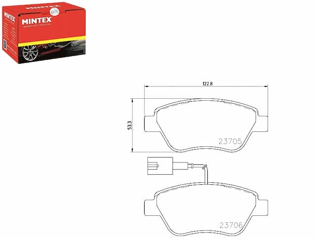 Mintex mdb3193 комплект колодок гальмівний, гальма диски - нова запчастина