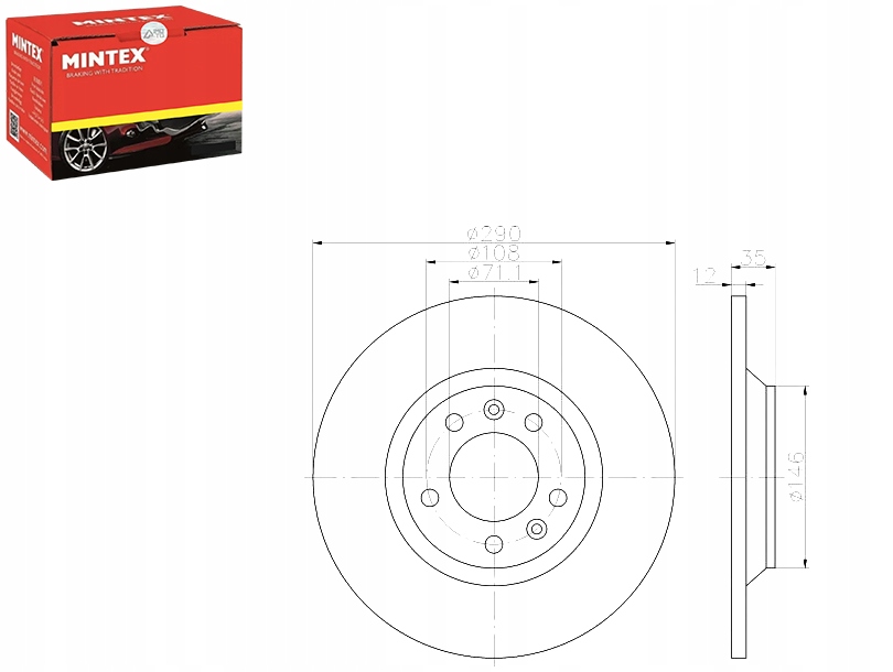 Mintex mdc1688 гальмівний диск - нова запчастина