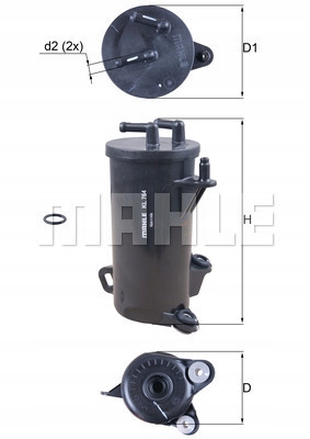 Kl764d knecht фільтр паливний honda - нова запчастина