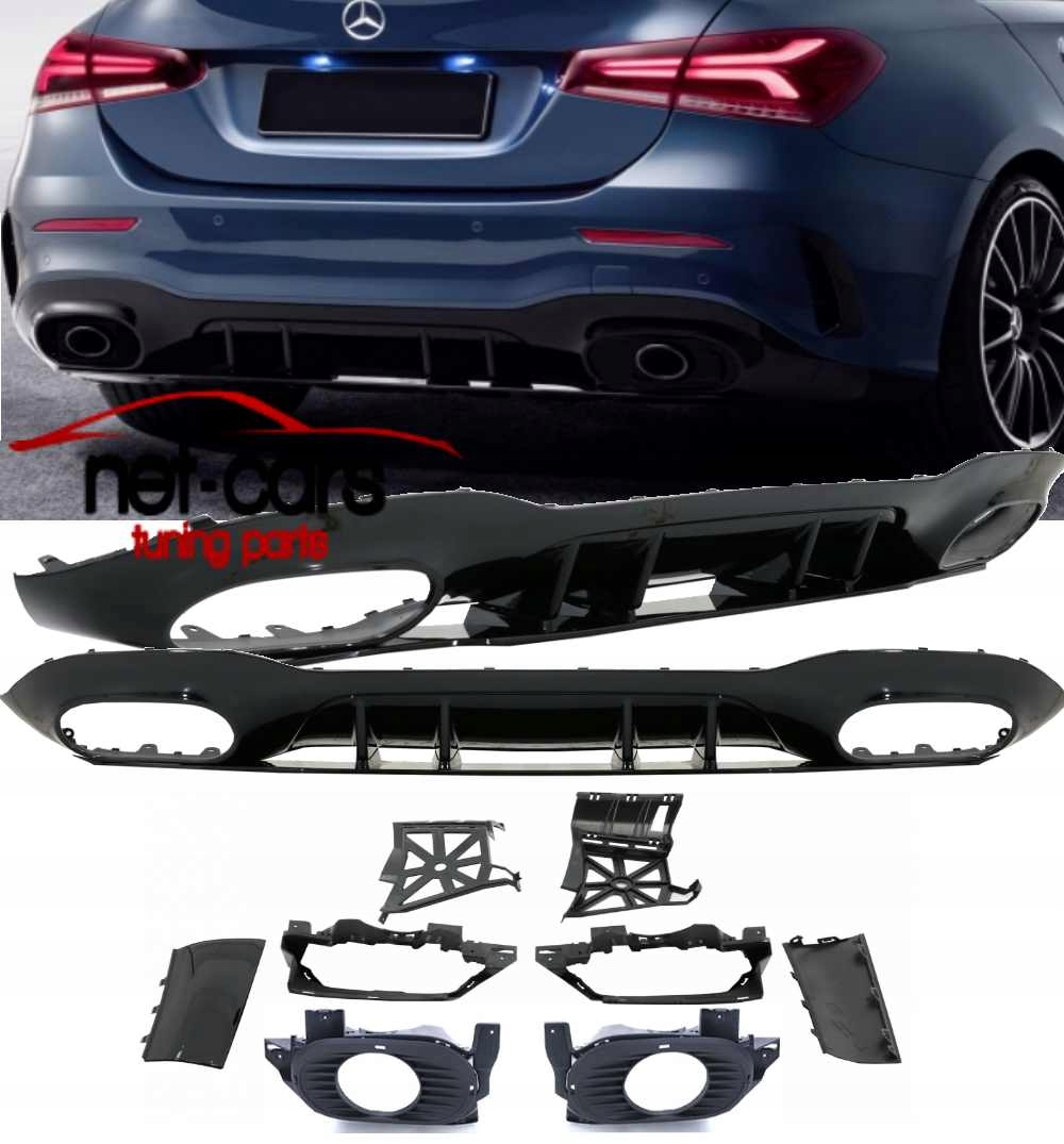 Дифузор спойлер mercedes v177 w177 седан a35 amg - нова запчастина