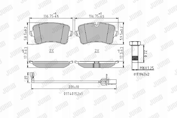 Jurid 573428j колодки гальмівне - нова запчастина