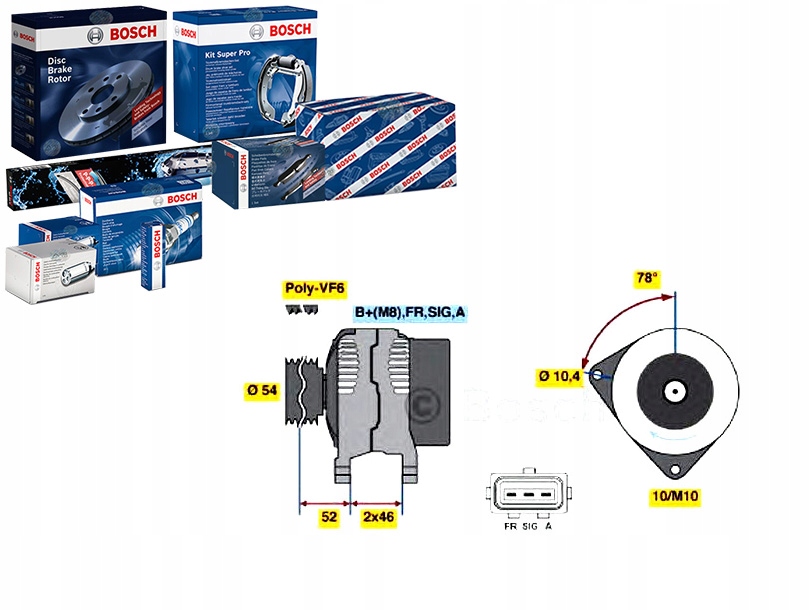 Генератор bosch 0 986 049 171 - новая запчасть