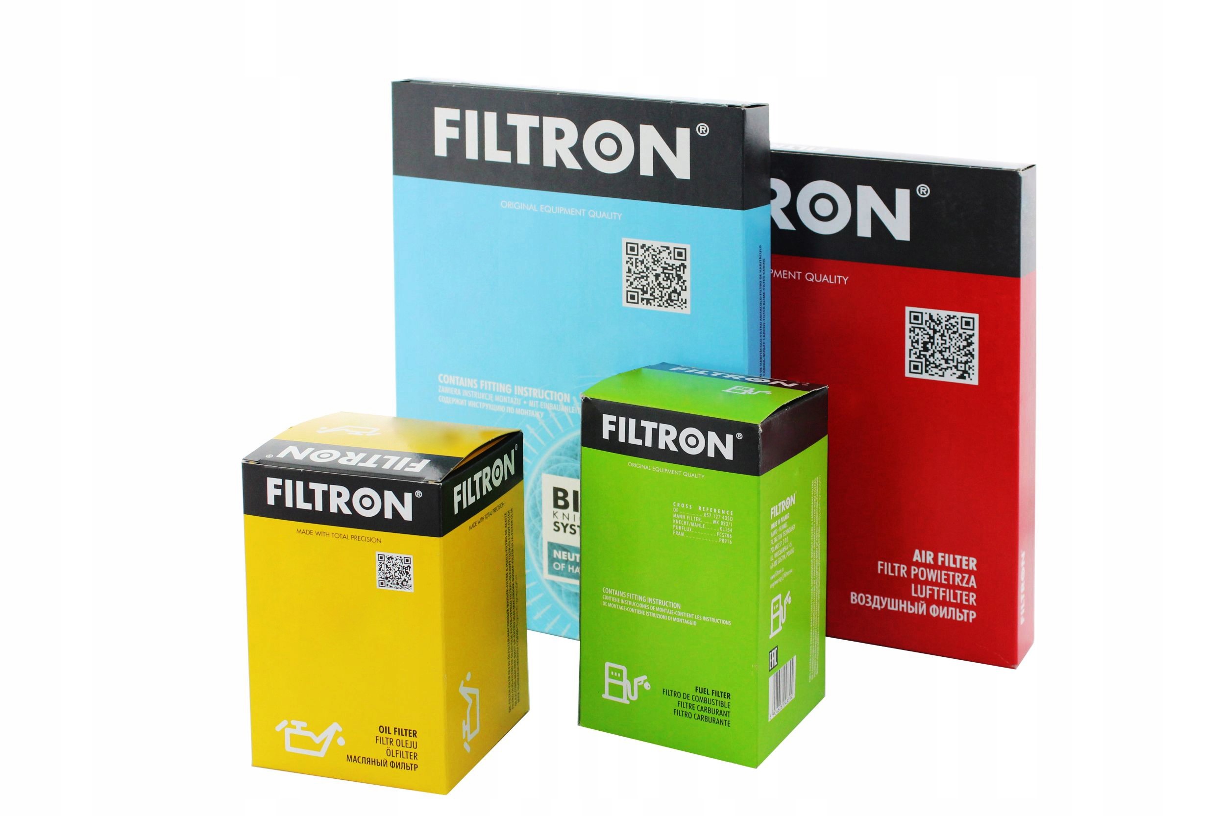 Комплект 4 фільтрів filtron volvo c30 1.8 2.0 - нова запчастина