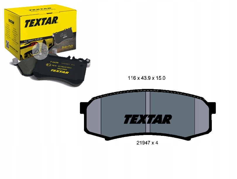 Textar 2194701 комплект колодок гальмівний, гальма диски - нова запчастина