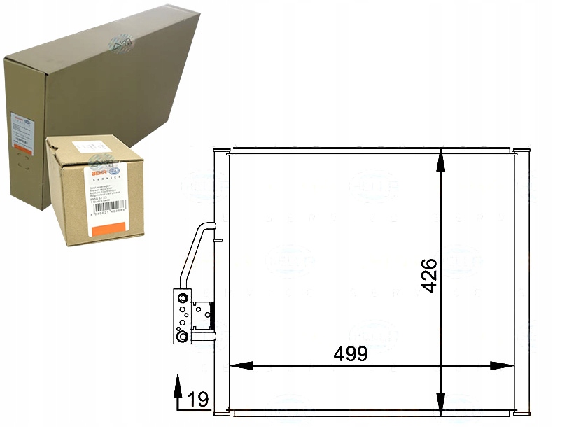Конденсатор behr hella 8378438 6453 53630 052250n - новая запчасть