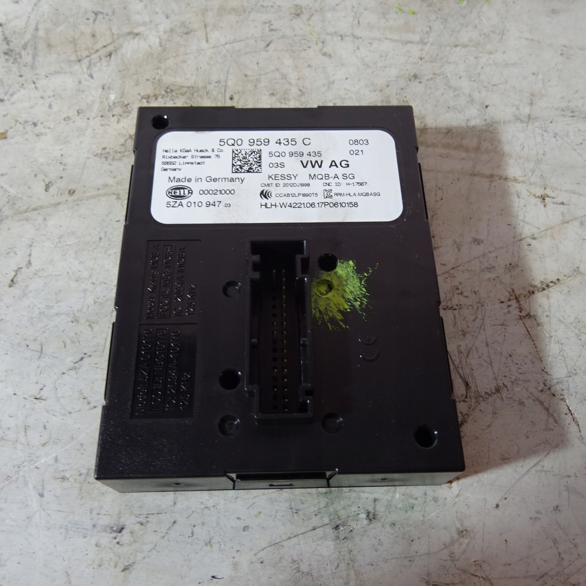 Б/У Skoda fabia 3 блок kessy (безключевой доступ) 5q0959435c оригинал
