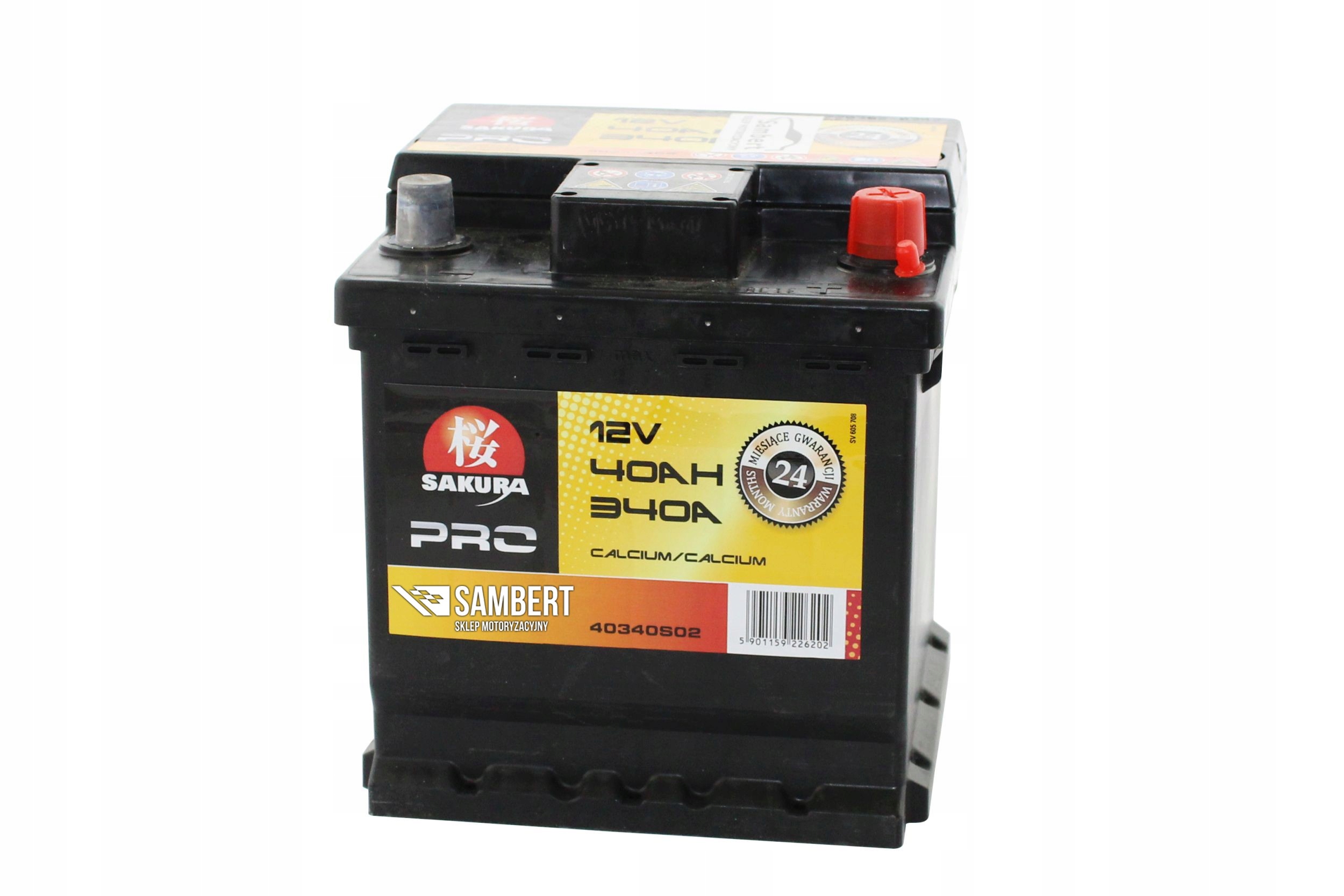 Акумулятор sakura pro 40ah 340a ліва- - нова запчастина